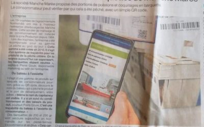 🎉 Après avoir remporté le prix « saveurs de Normandie », Manche marée apparait dans le journal Ouest France !